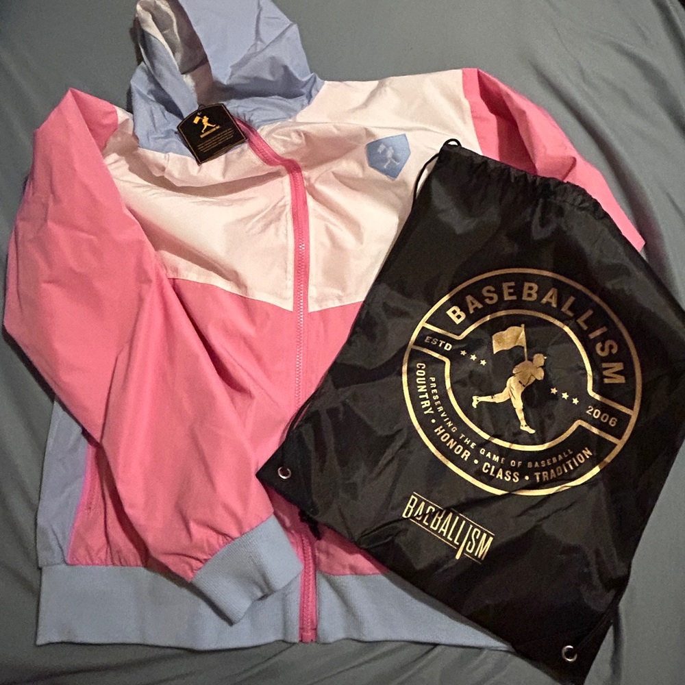 Baseballism Rero Windbreaker Cotton Candy NWT Men’s Small